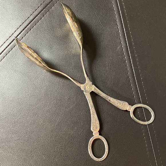 Antique Victorian Sheffield England Silver Serving Scissor Tongs 1750-1840 - Picture 2 of 11